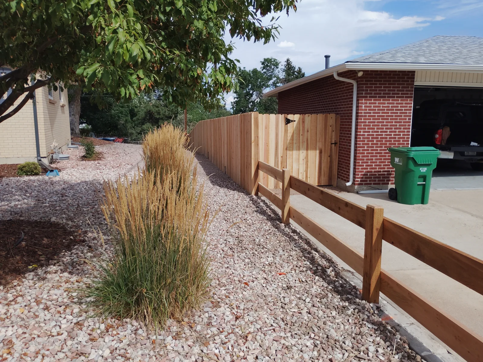 After: Full privacy fence run