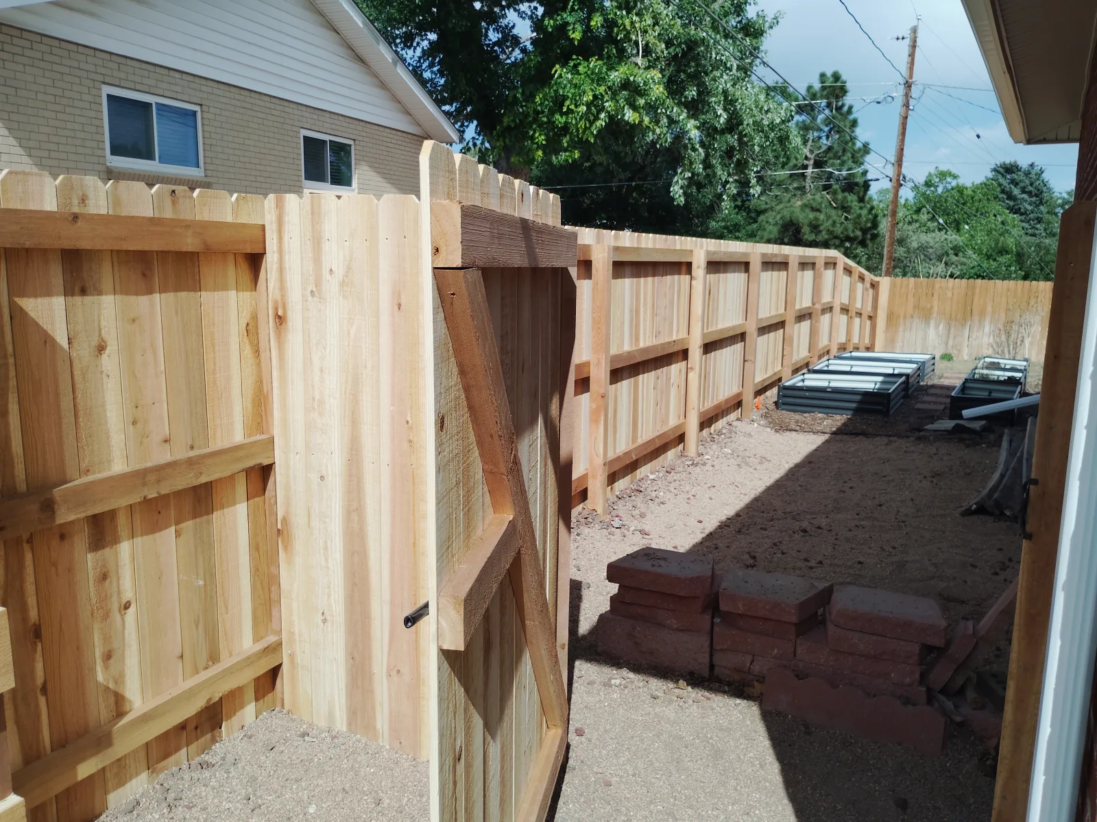 After: Completed Lakewood privacy fence