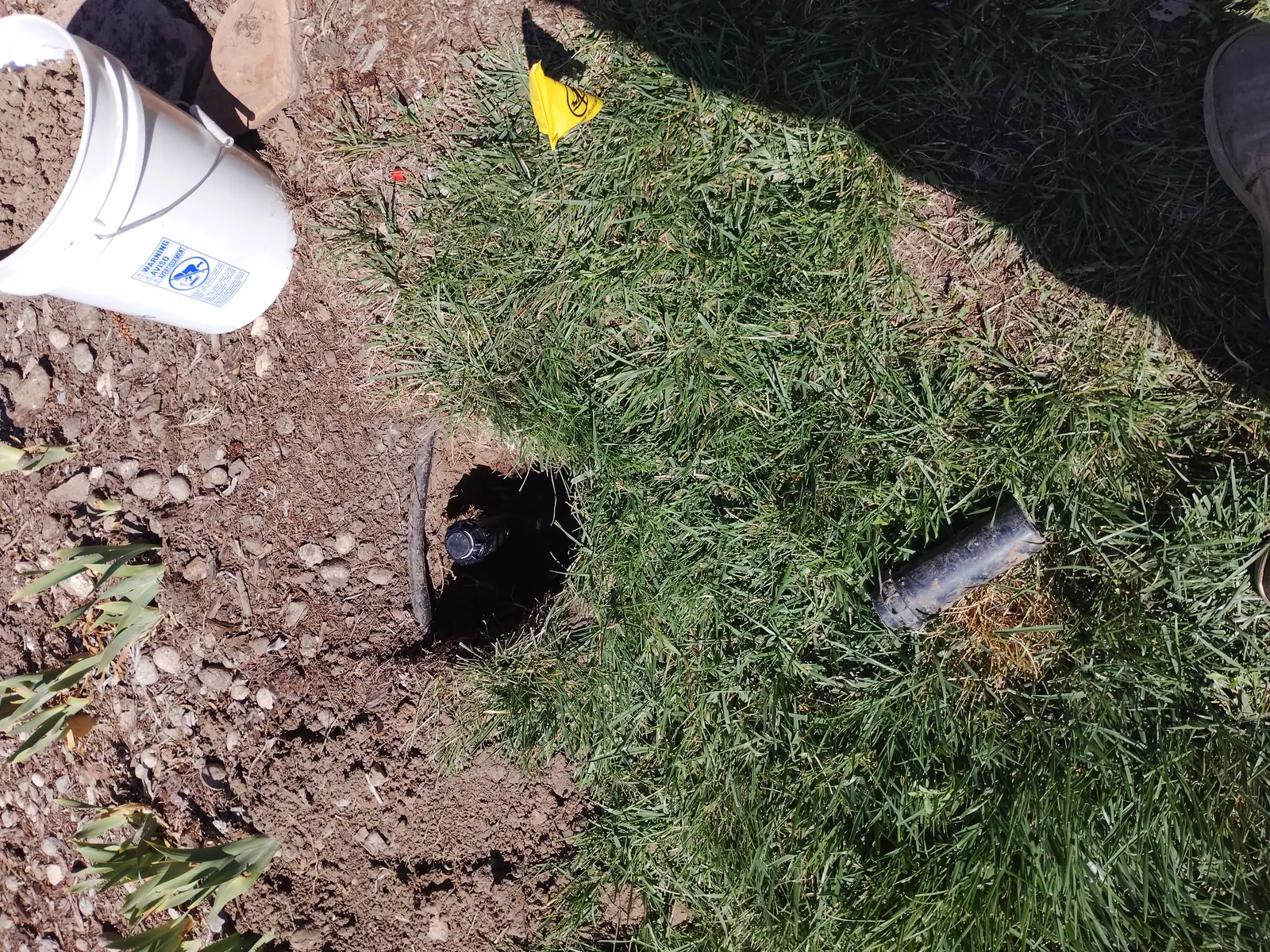 Active spray pattern during testing from the replaced head
